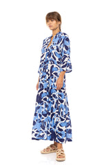 Pink Label - Beachwear Long Abstract Floral