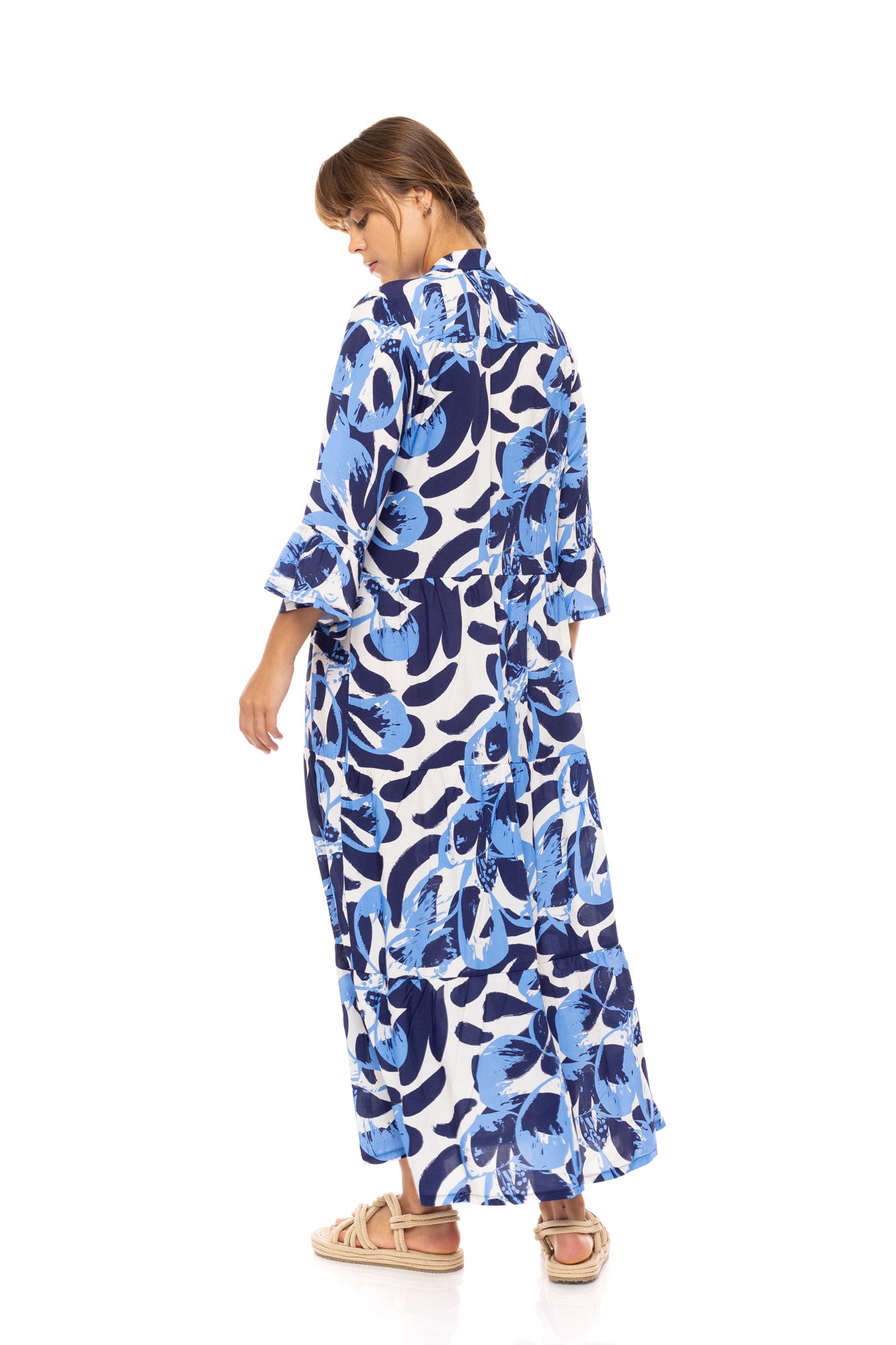 Pink Label - Beachwear Long Abstract Floral