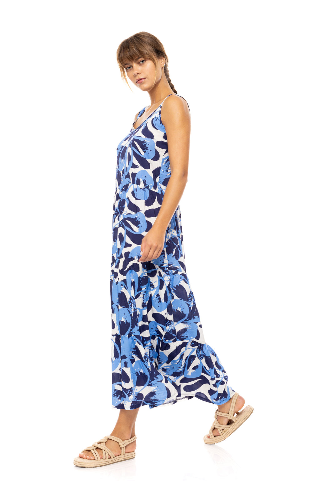 Pink Label - Beachwear Long Abstract Floral