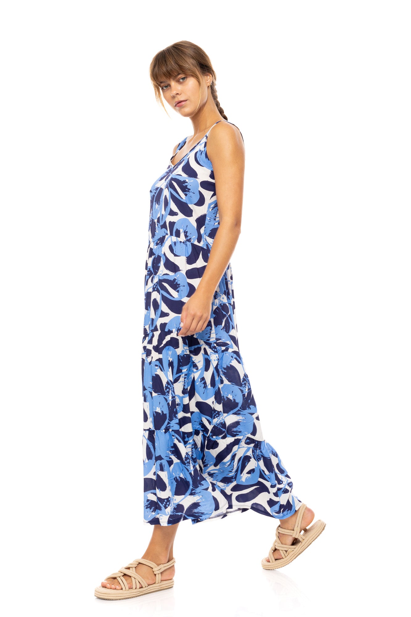 Pink Label - Beachwear Long Abstract Floral