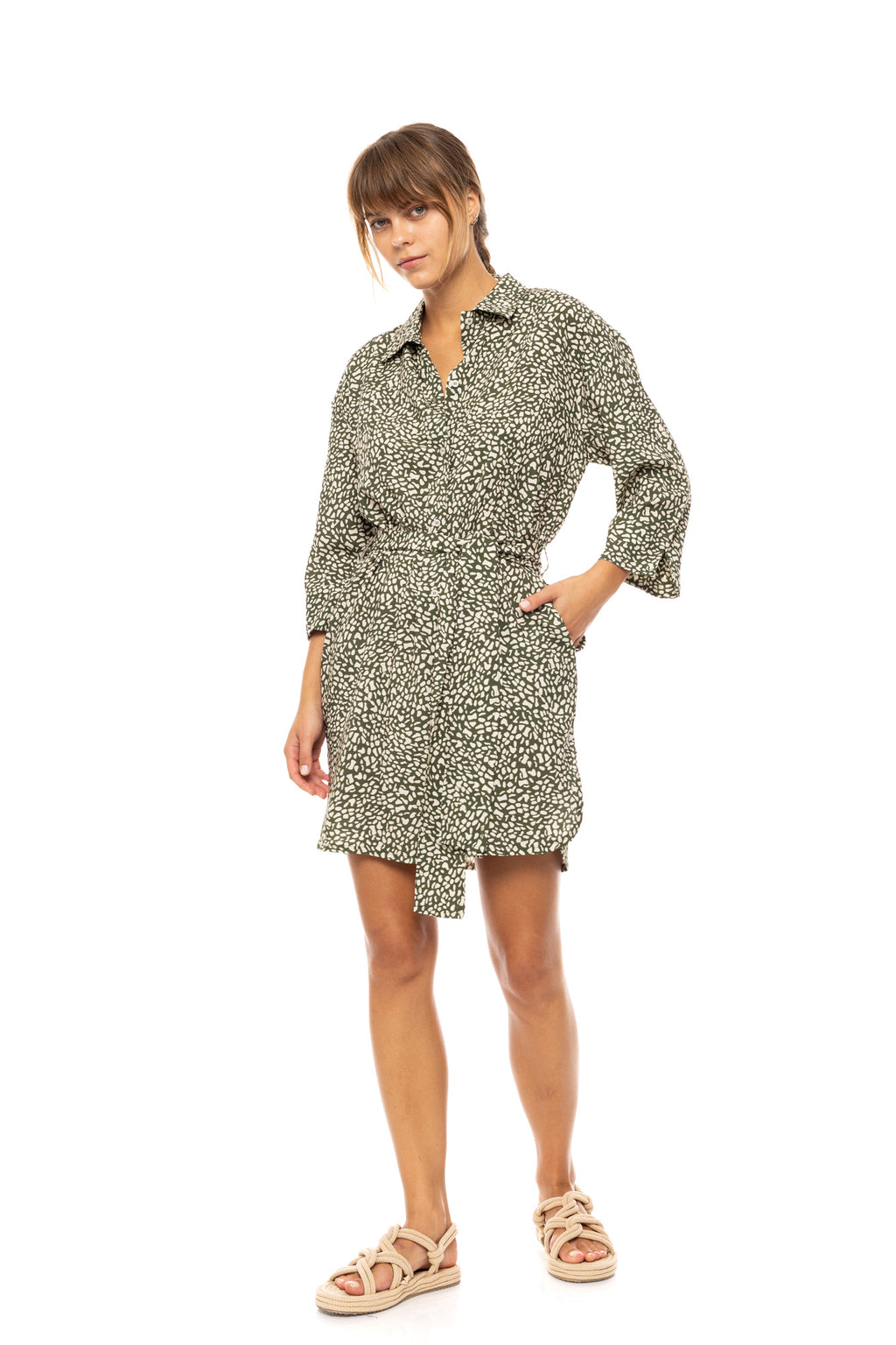 Pink Label - Beachwear Ditsy Green