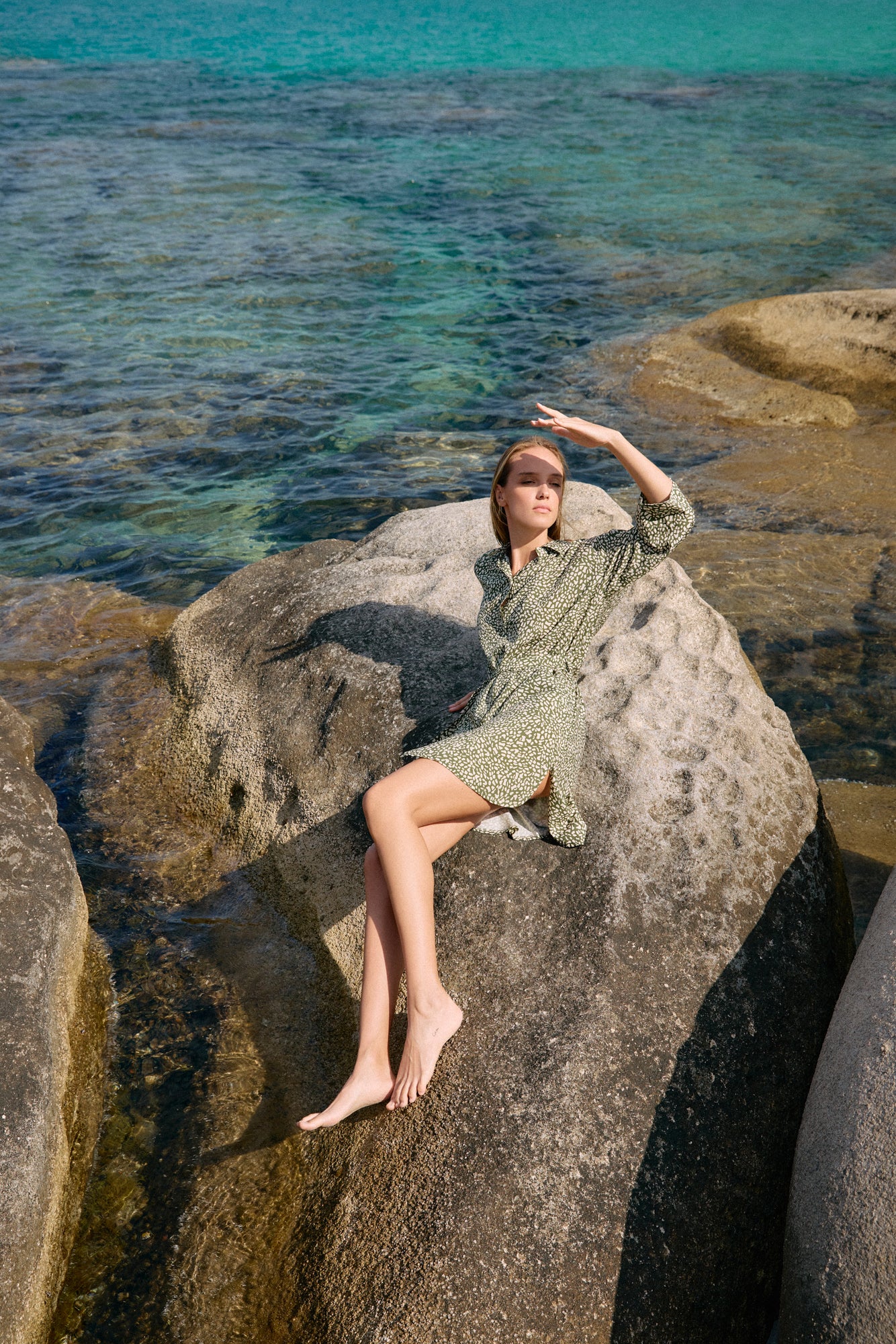 Pink Label - Beachwear Ditsy Green