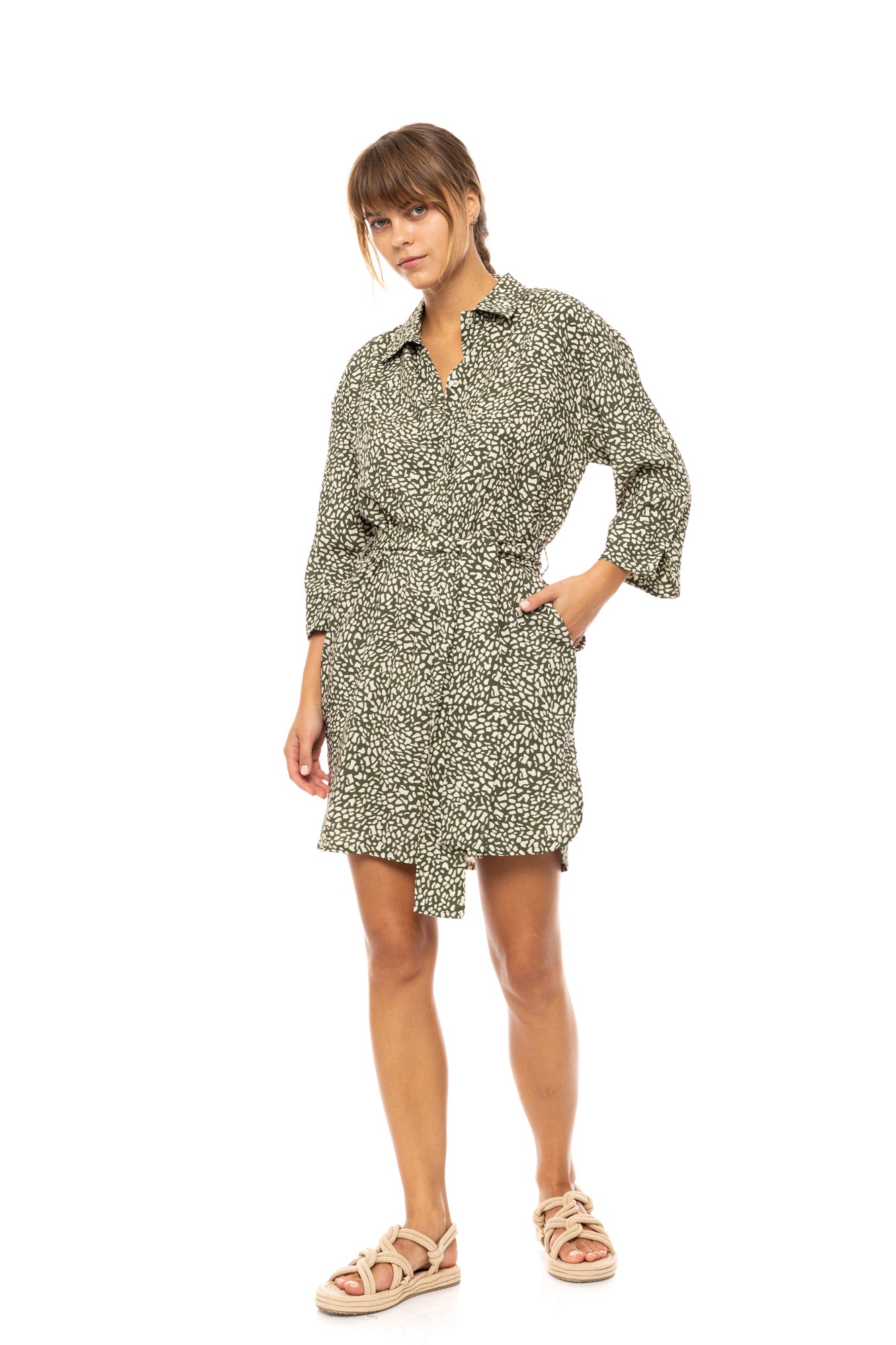 Pink Label - Beachwear Ditsy Green