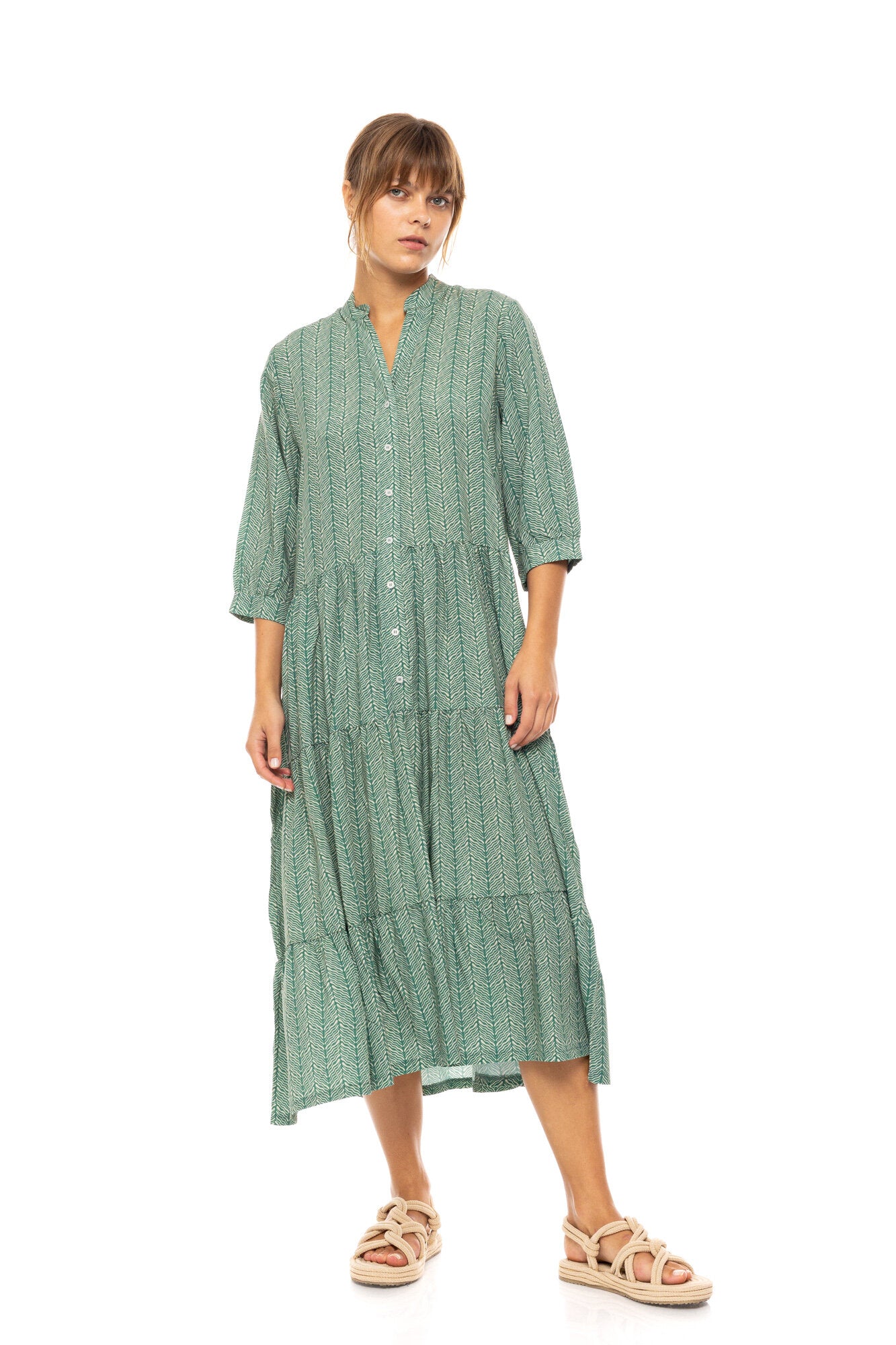 Pink Label - Beachwear Long Jugle Green