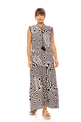 Pink Label - Beachwear Long Black Geo