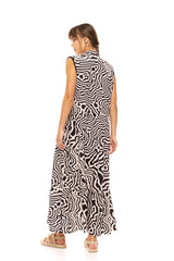 Pink Label - Beachwear Long Black Geo