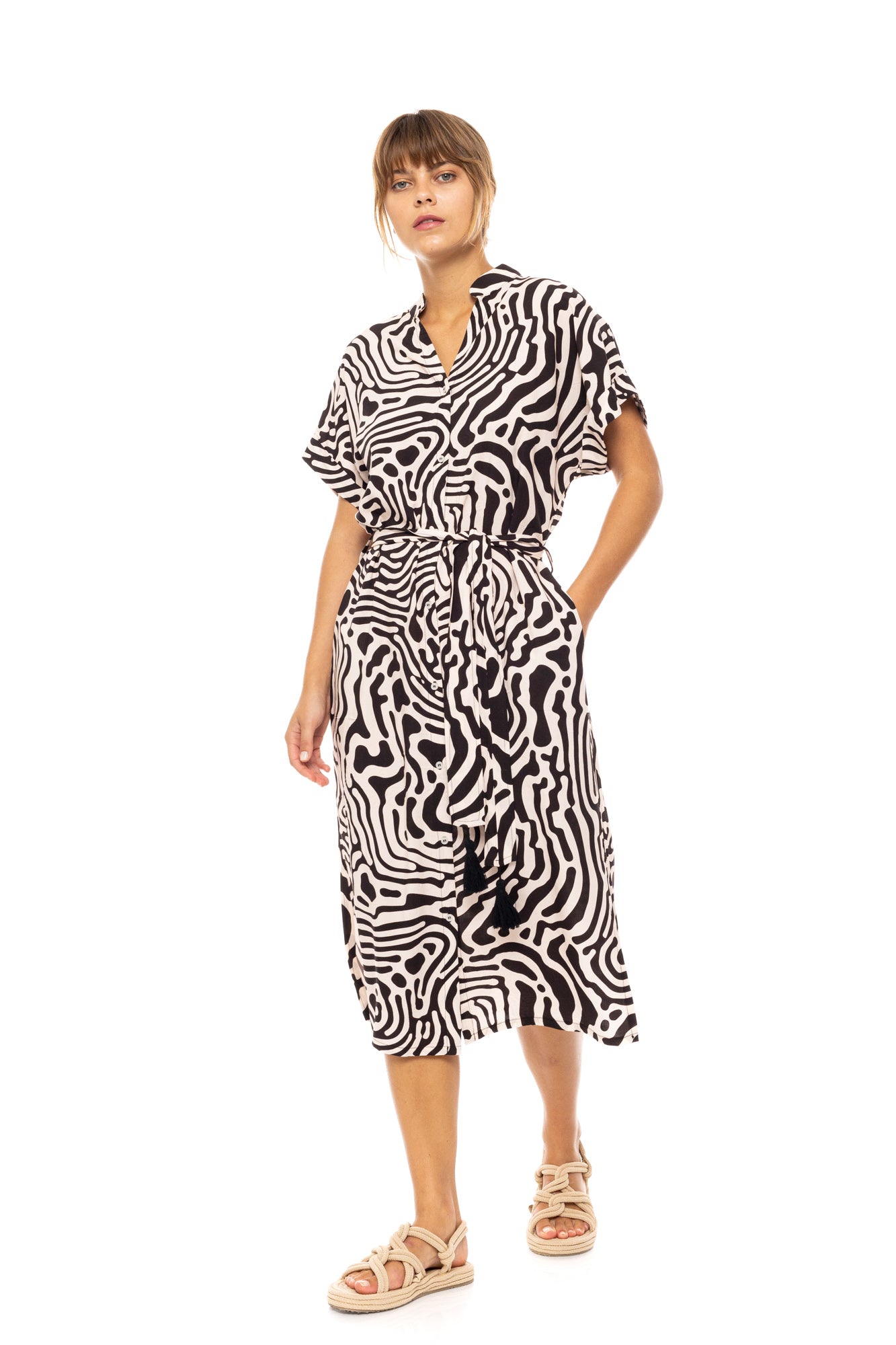 Pink Label - Beachwear Black Geo