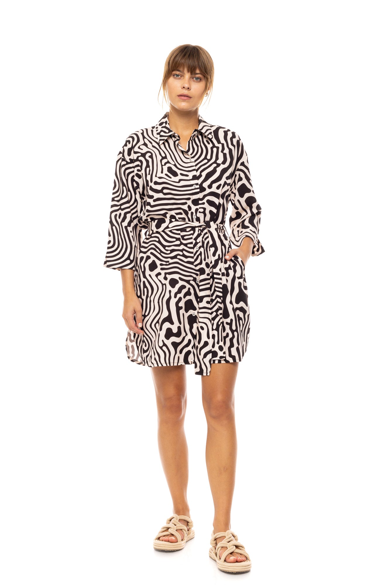 Pink Label - Beachwear Black Geo