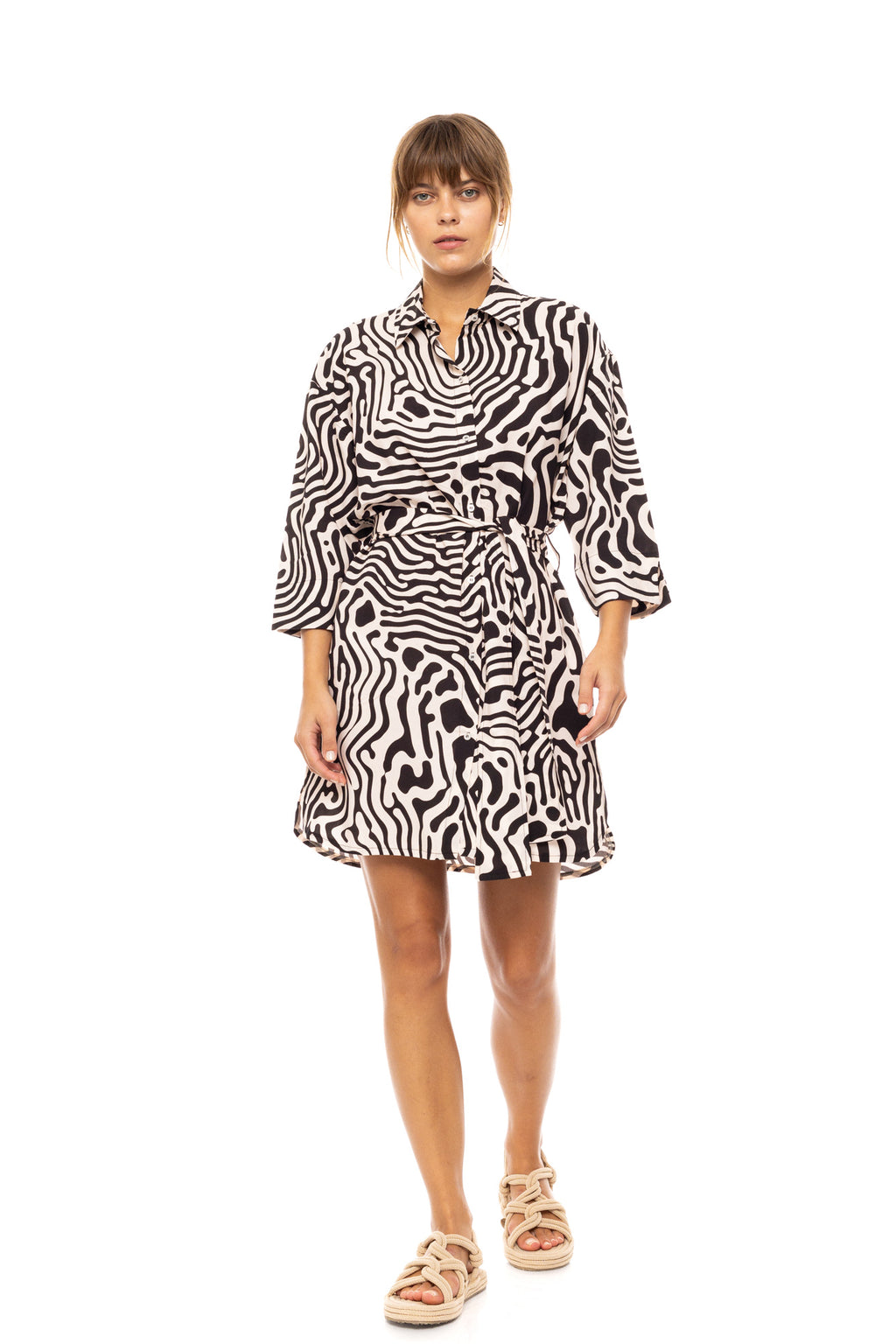 Pink Label - Beachwear Black Geo