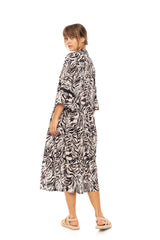 Pink Label - Beachwear Long Black Leopard