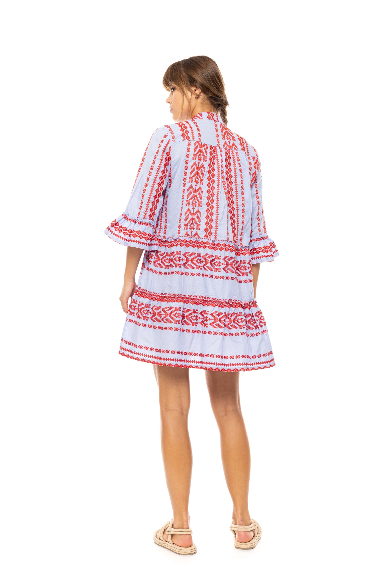 Pink Label - Beachwear Embrodery Ice Blue