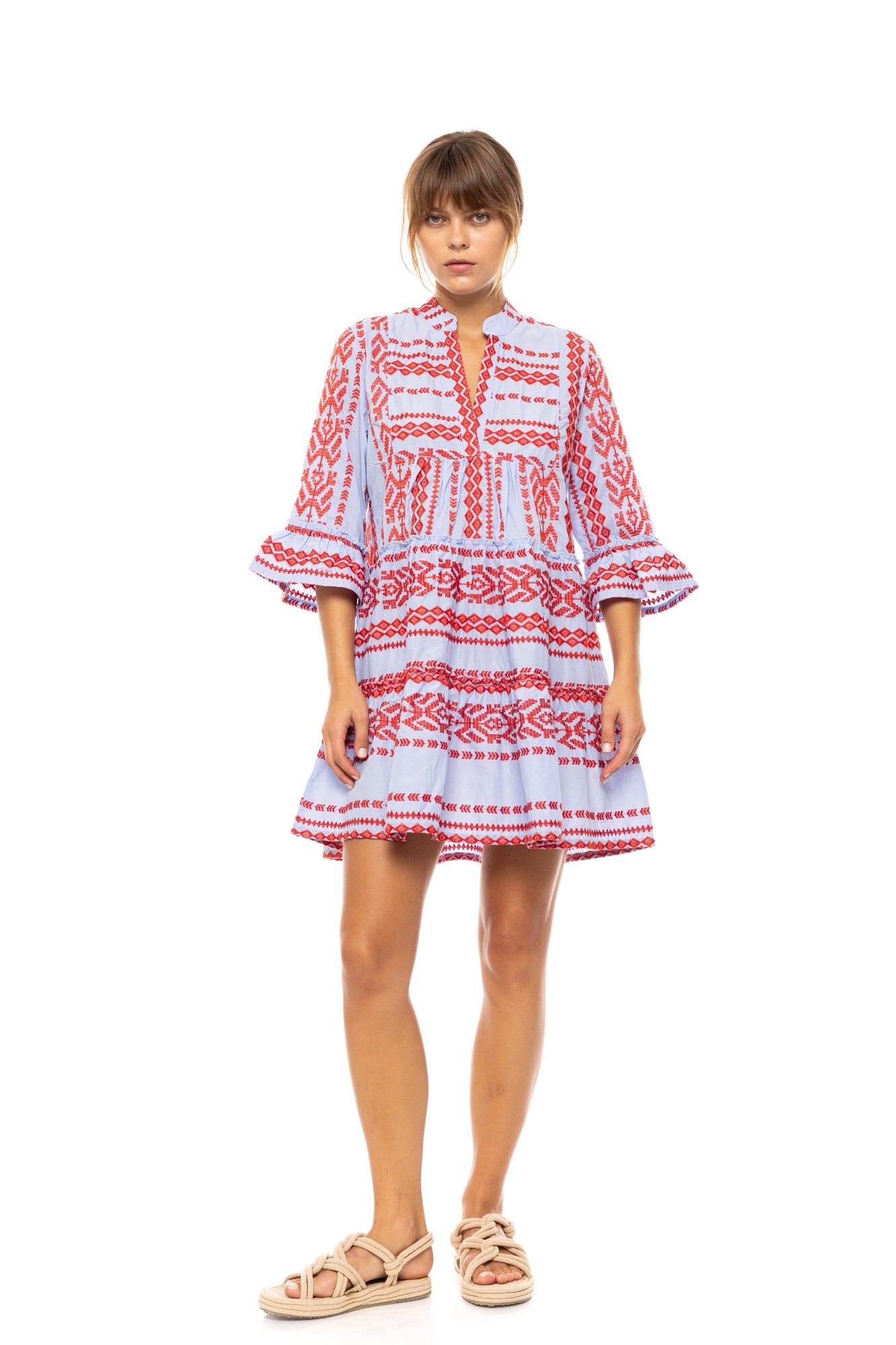 Pink Label - Beachwear Embrodery Ice Blue
