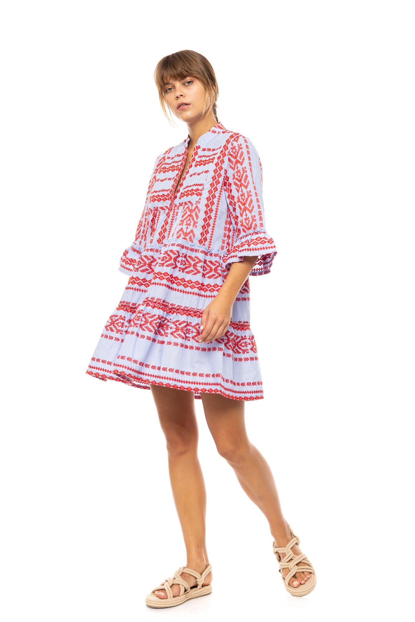 Pink Label - Beachwear Embrodery Ice Blue