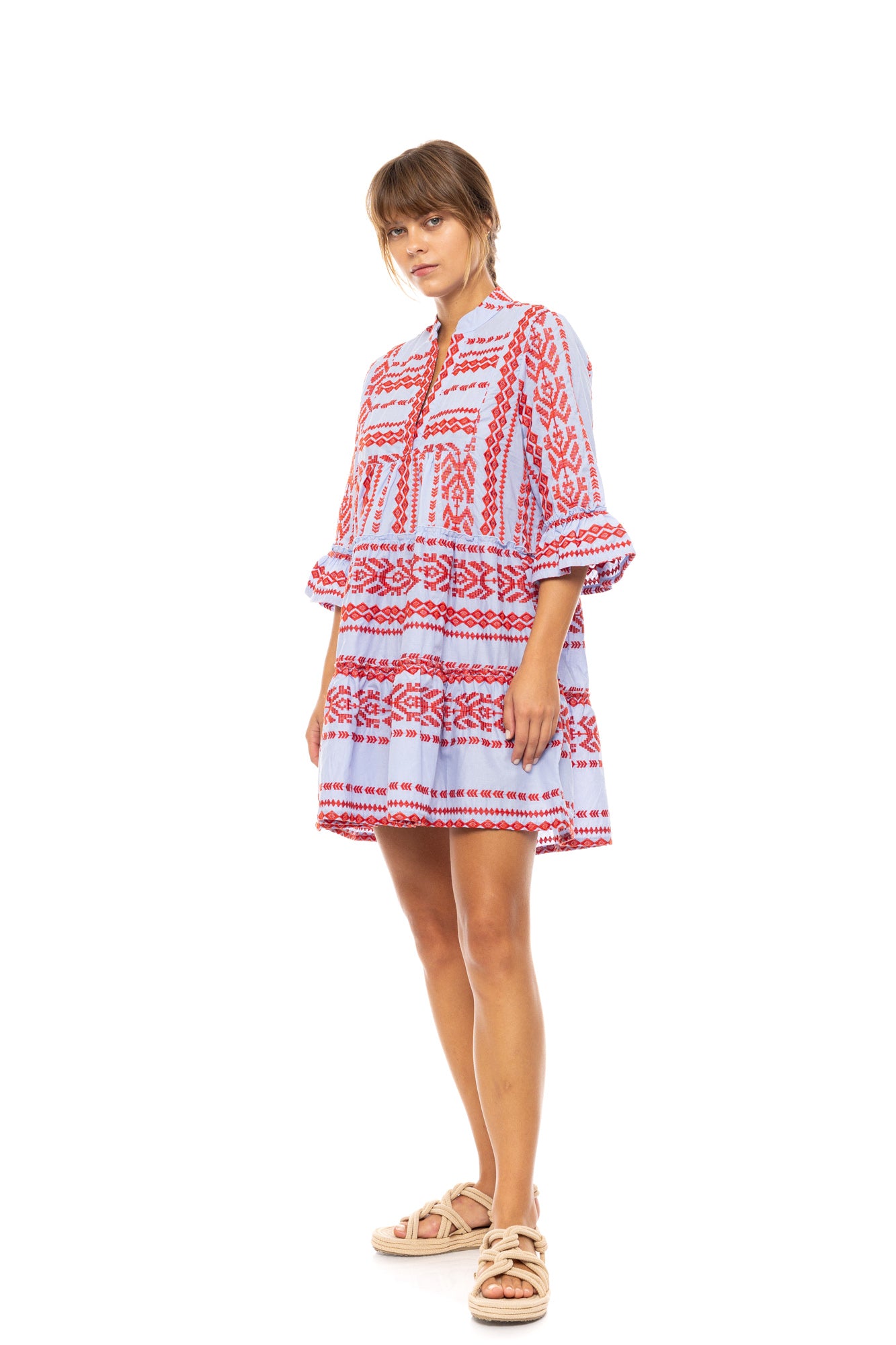 Pink Label - Beachwear Embrodery Ice Blue