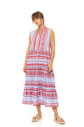 Pink Label - Beachwear Long Embrodery Ice Blue