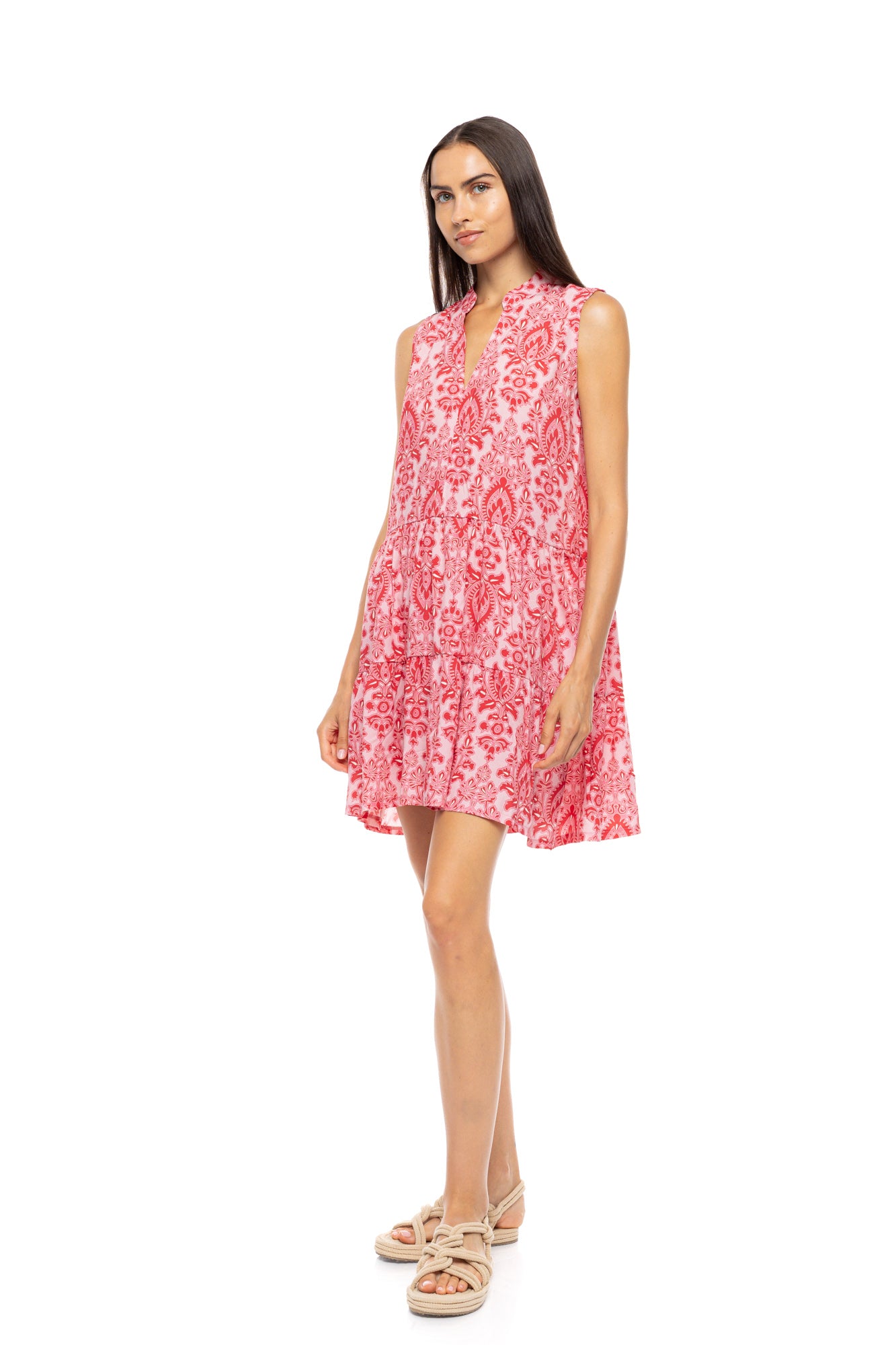 Pink Label - Beachwear Red Paisley