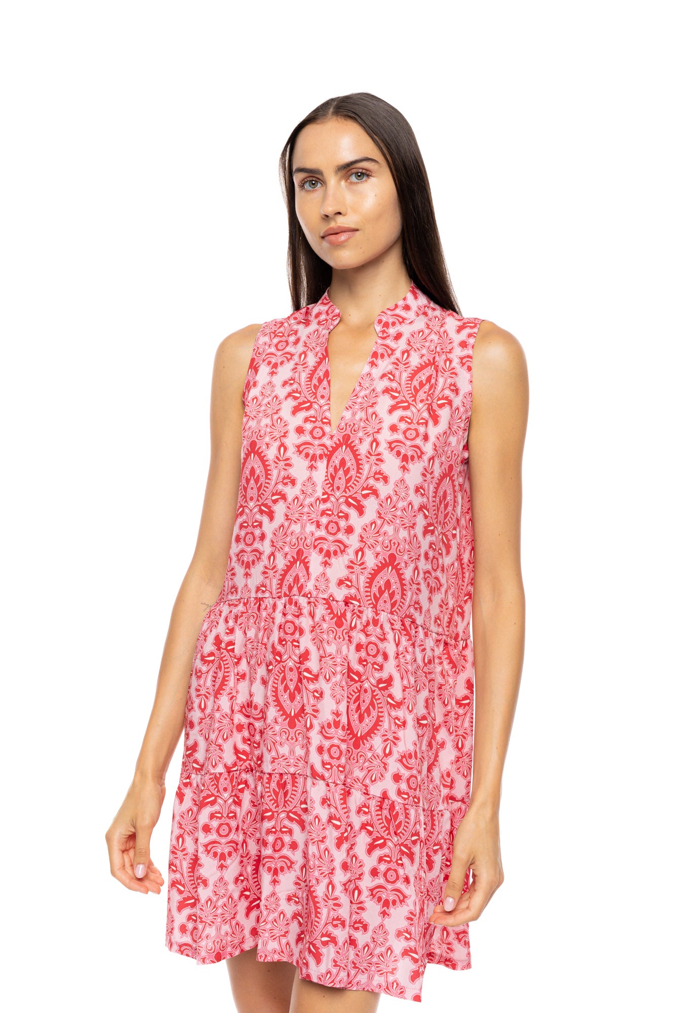 Pink Label - Beachwear Red Paisley