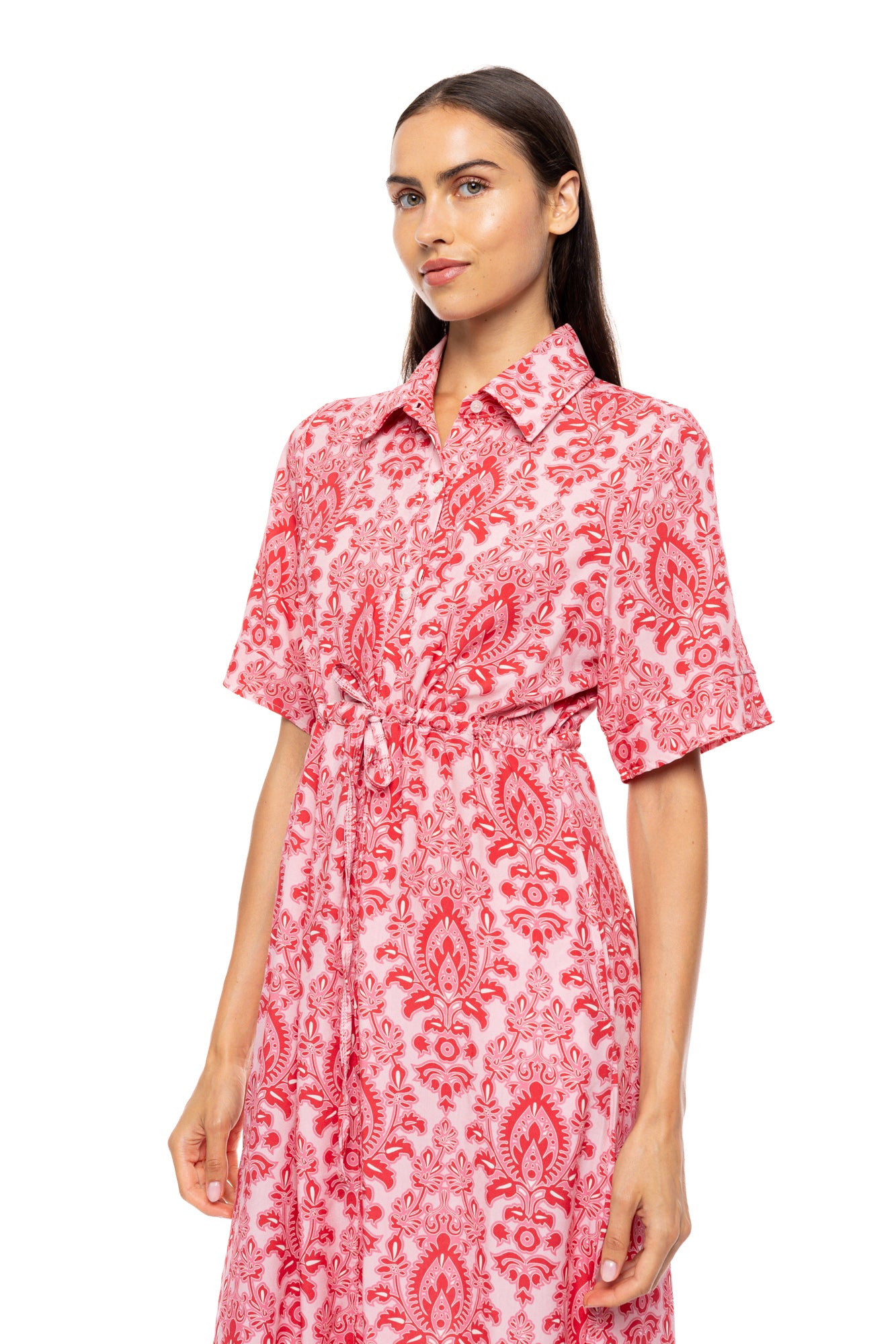 Pink Label - Beachwear Red Paisley