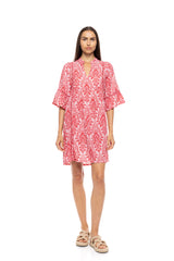 Pink Label - Beachwear Red Paisley