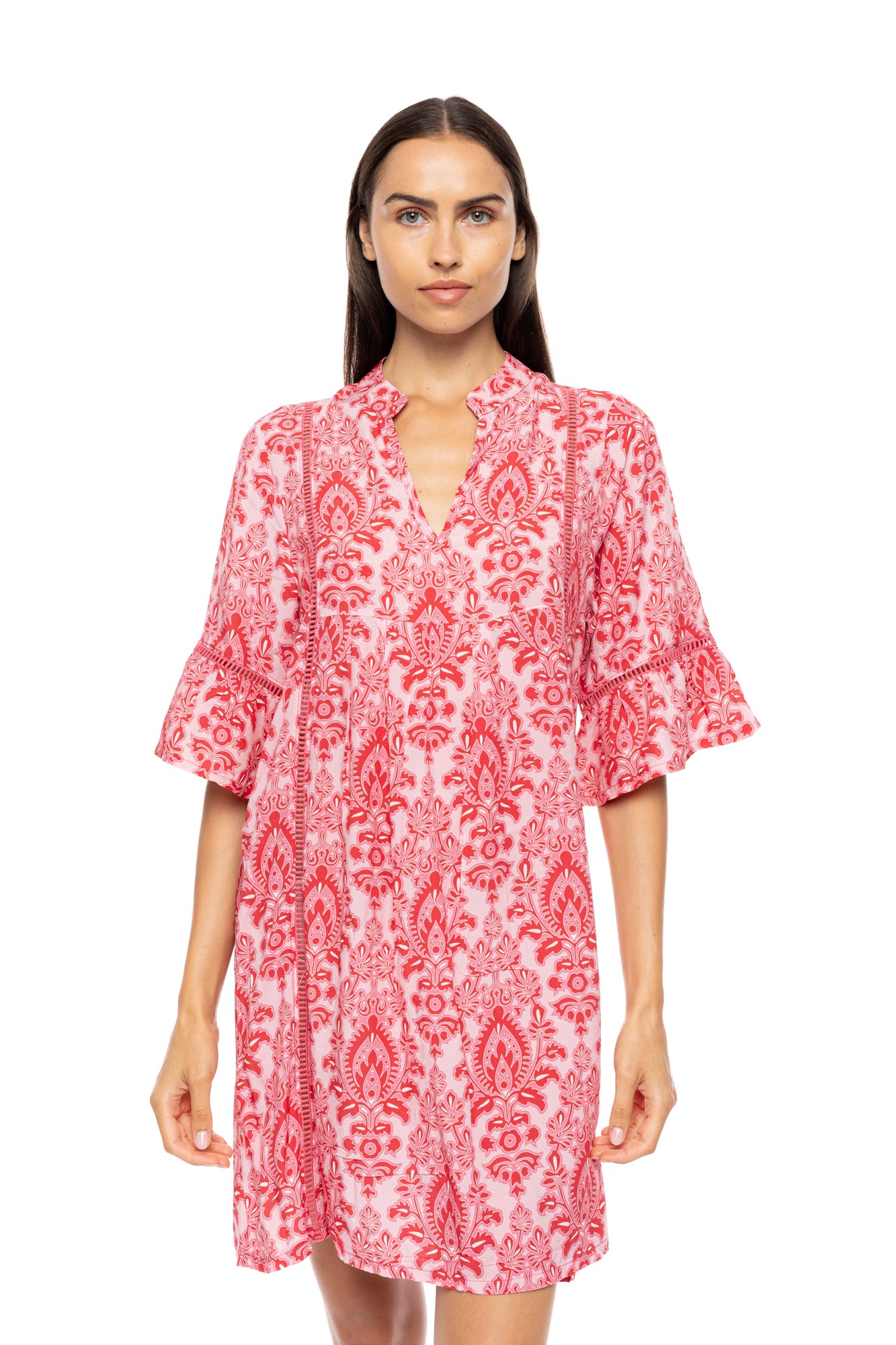 Pink Label - Beachwear Red Paisley