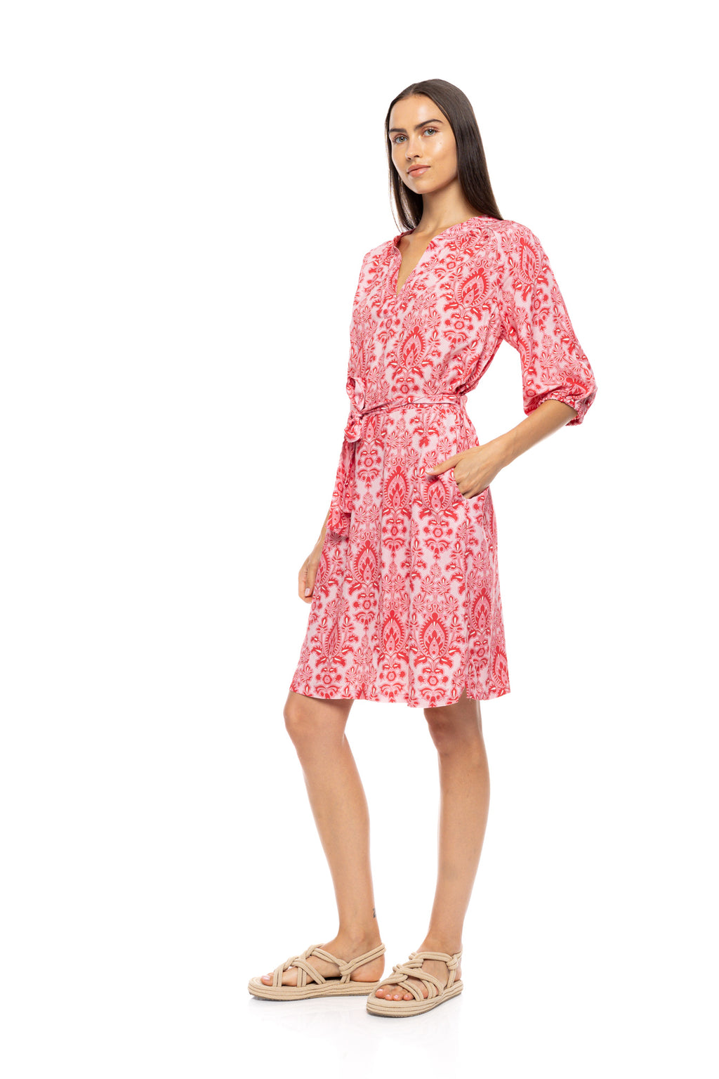 Pink Label - Beachwear Red Paisley