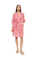 Pink Label - Beachwear Red Paisley