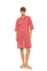 Pink Label - Beachwear Buttoned Embrodery