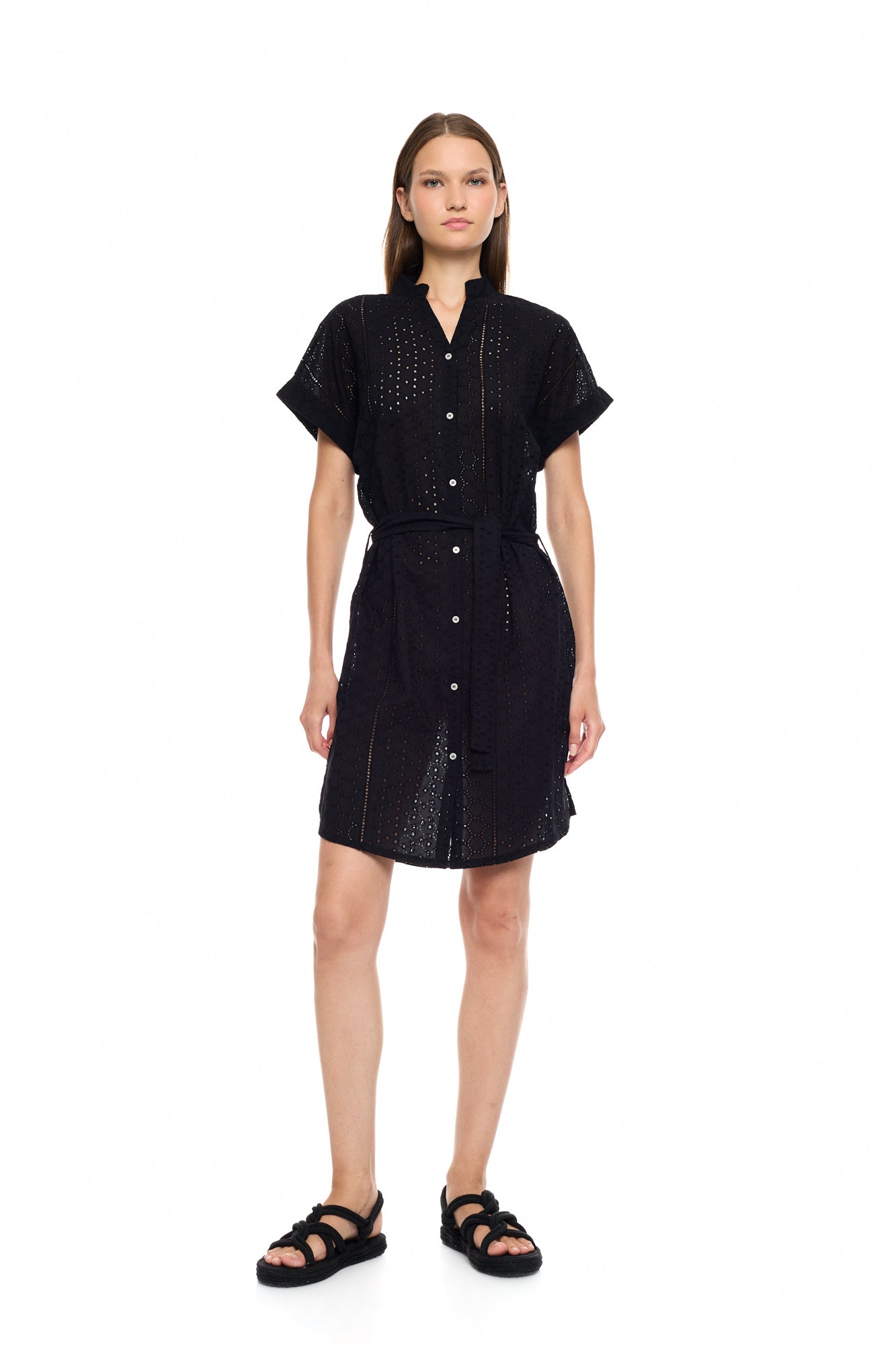 Pink Label - Beachwear Buttoned Embrodery