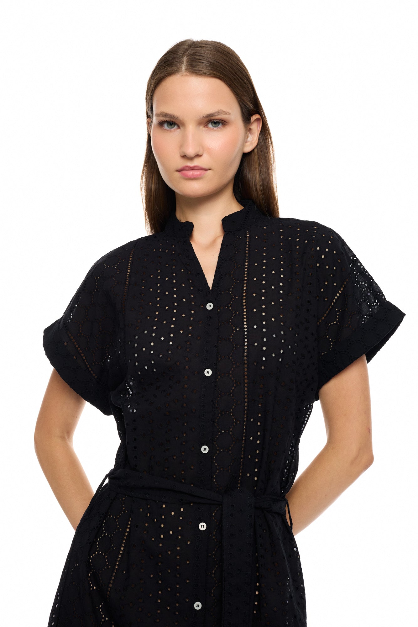 Pink Label - Beachwear Buttoned Embrodery