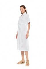 Pink Label - Beachwear Long Buttoned Embrodery