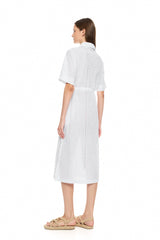 Pink Label - Beachwear Long Buttoned Embrodery