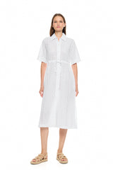 Pink Label - Beachwear Long Buttoned Embrodery