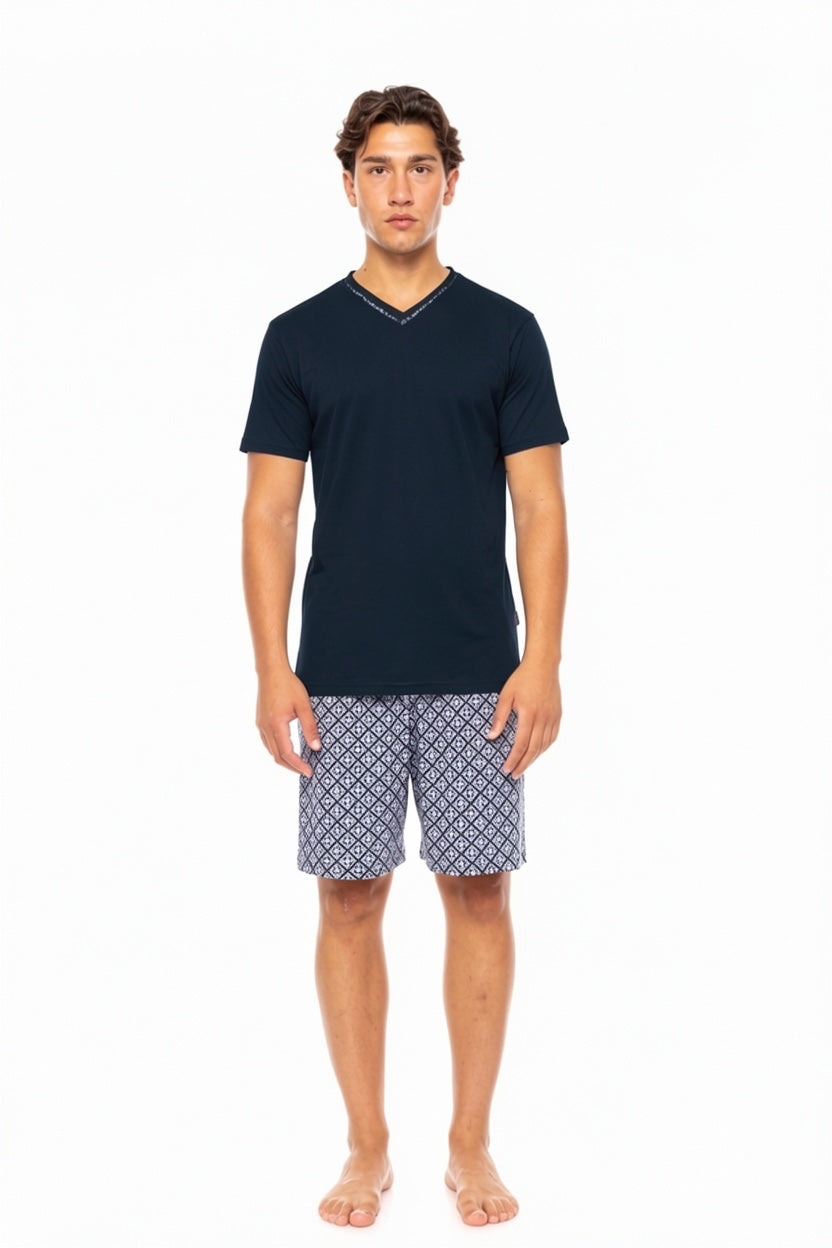 Ulisse - Pyjama V Navy Botany