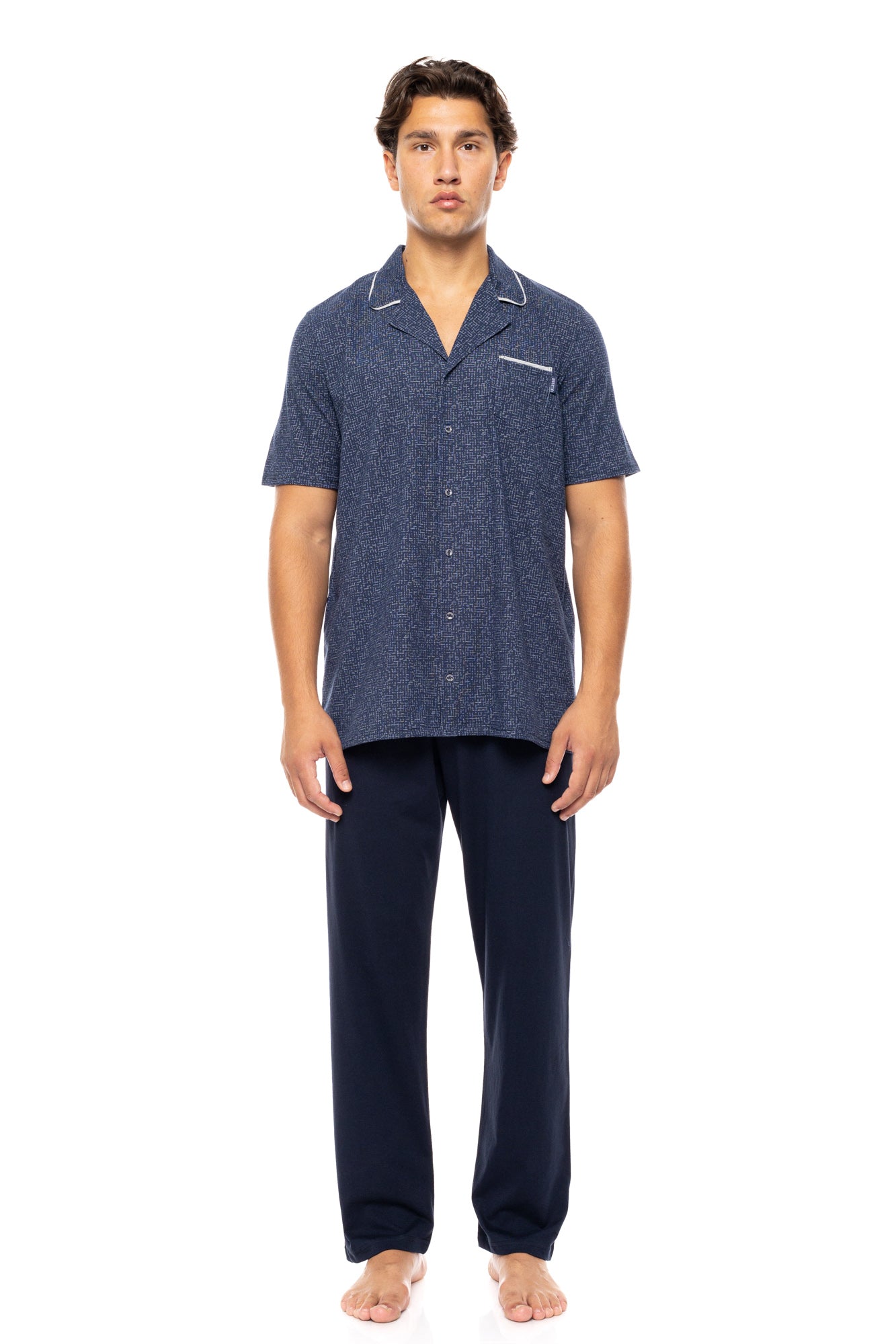 Ulisse - Pyjama Buttoned Deep Blue
