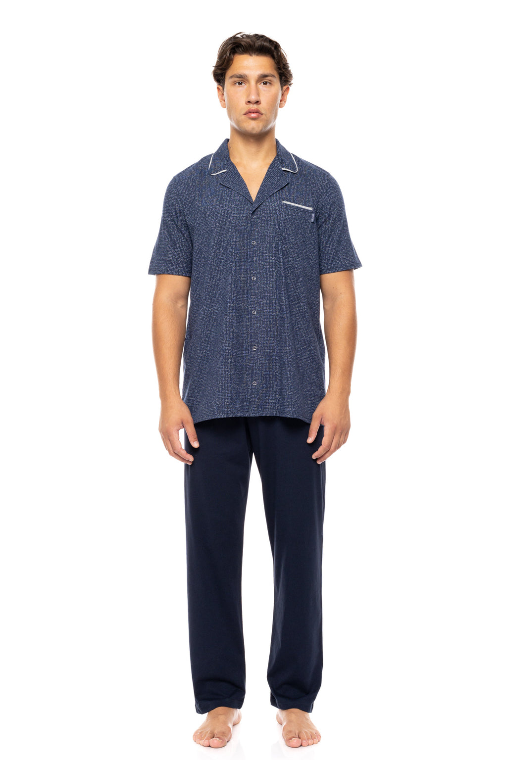 Ulisse - Pyjama Buttoned Deep Blue