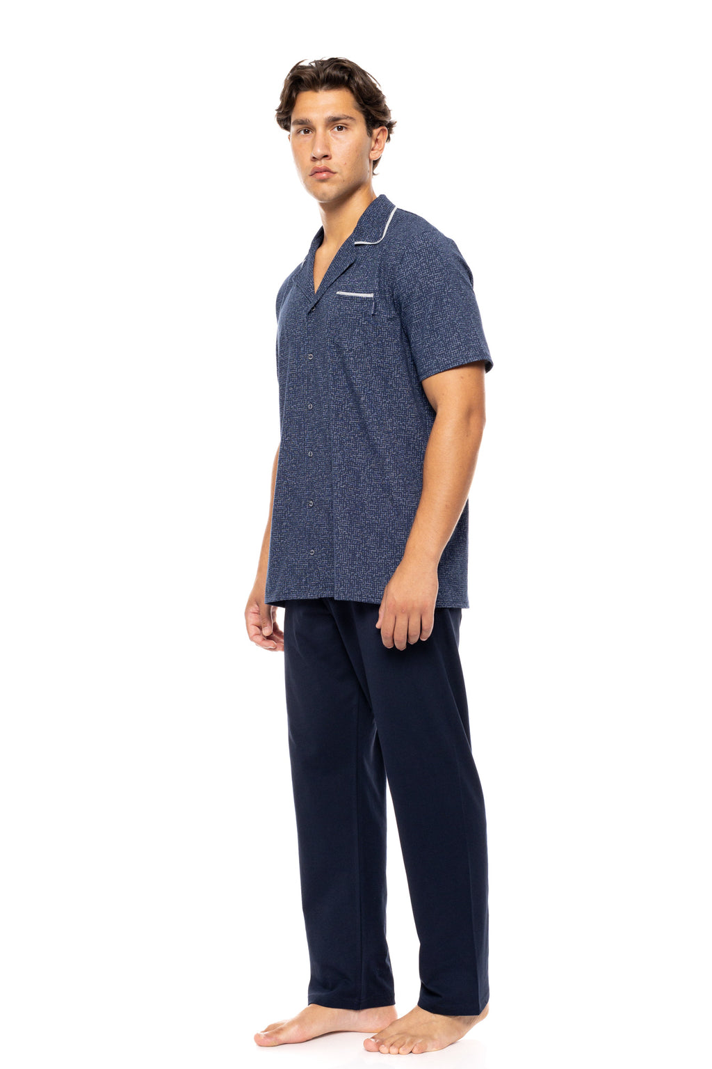 Ulisse - Pyjama Buttoned Deep Blue