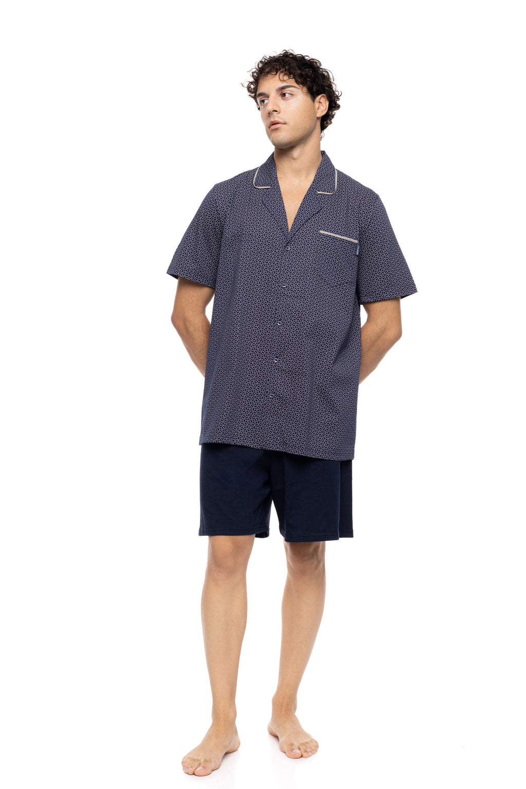 Ulisse - Pyjama Buttoned Shorts Easy Geo