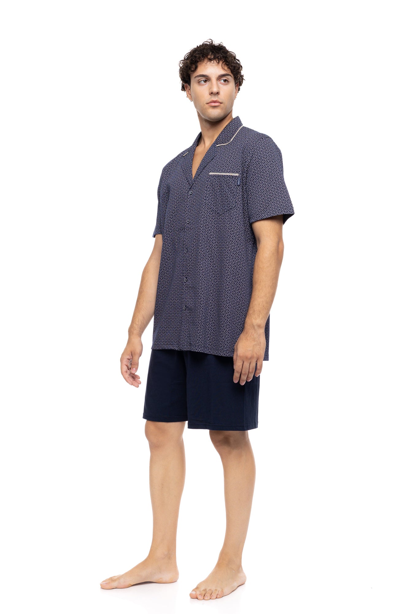 Ulisse - Pyjama Buttoned Shorts Easy Geo