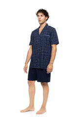 Ulisse - Pyjama Buttoned Shorts Blue Nights