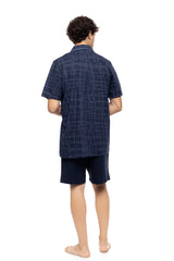 Ulisse - Pyjama Buttoned Shorts Blue Nights