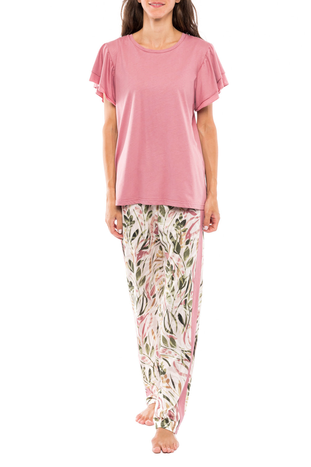 Pink Label - Pyjama Long Pants  Dusty Flower