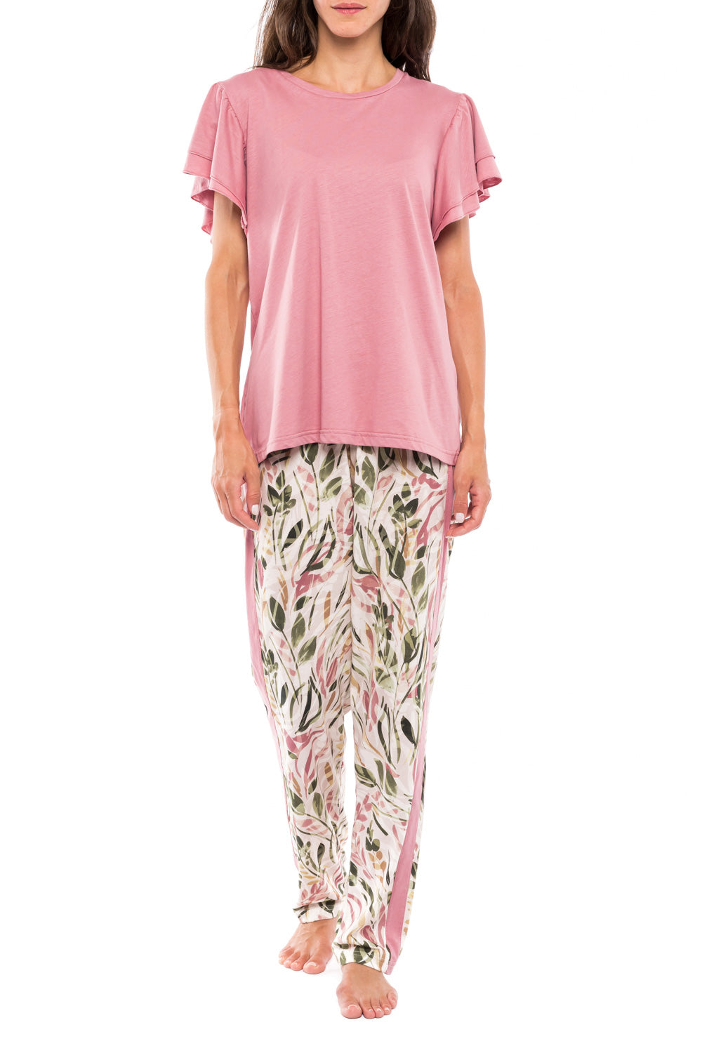 Pink Label - Pyjama Long Pants  Dusty Flower