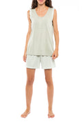 Pink Label - Pyjama Shorts Green Geometric
