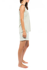 Pink Label - Pyjama Shorts Green Geometric