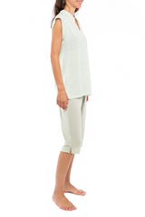 Pink Label - Pyjama Capri Green Geometric