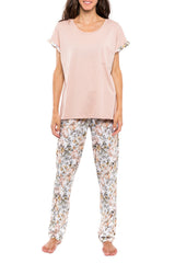Pink Label - Pyjama Long Pants Yellow Flower