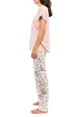 Pink Label - Pyjama Long Pants Yellow Flower