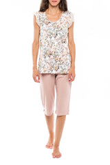 Pink Label - Pyjama Capri Yellow Flower