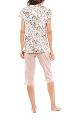 Pink Label - Pyjama Capri Yellow Flower