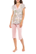 Pink Label - Pyjama Capri V Grey Blossom